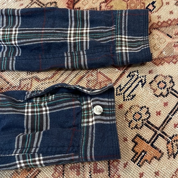 life/after/denim | Mens plaid button down top large blue - Picture 6 of 8